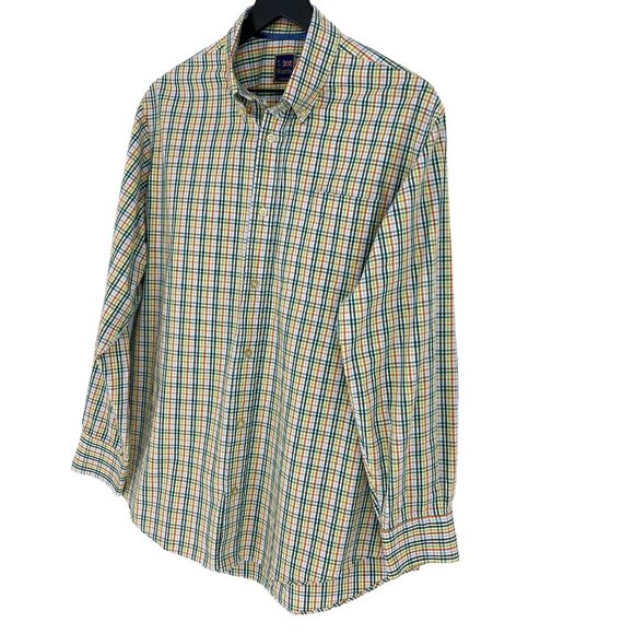 T.HARRIS LONDON Tattersall Plaid Button Down Shirt - Picture 4 of 16